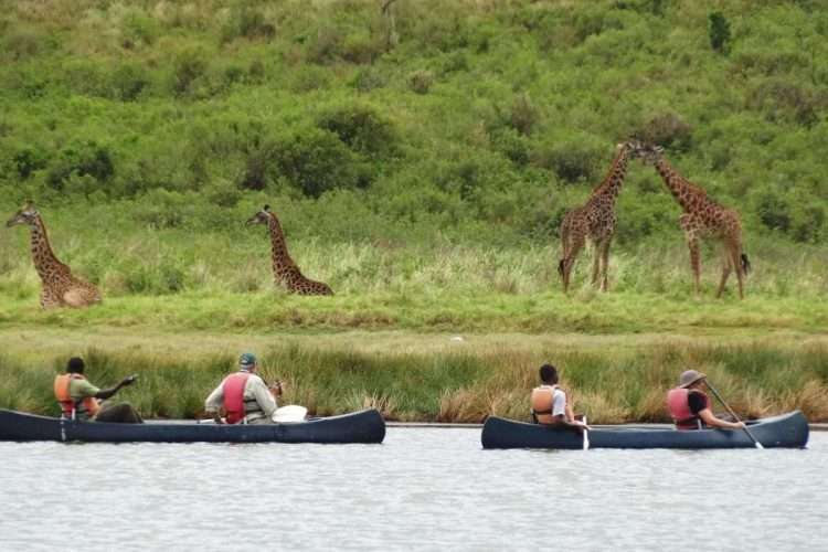 Canoeing at Arusha National Park
