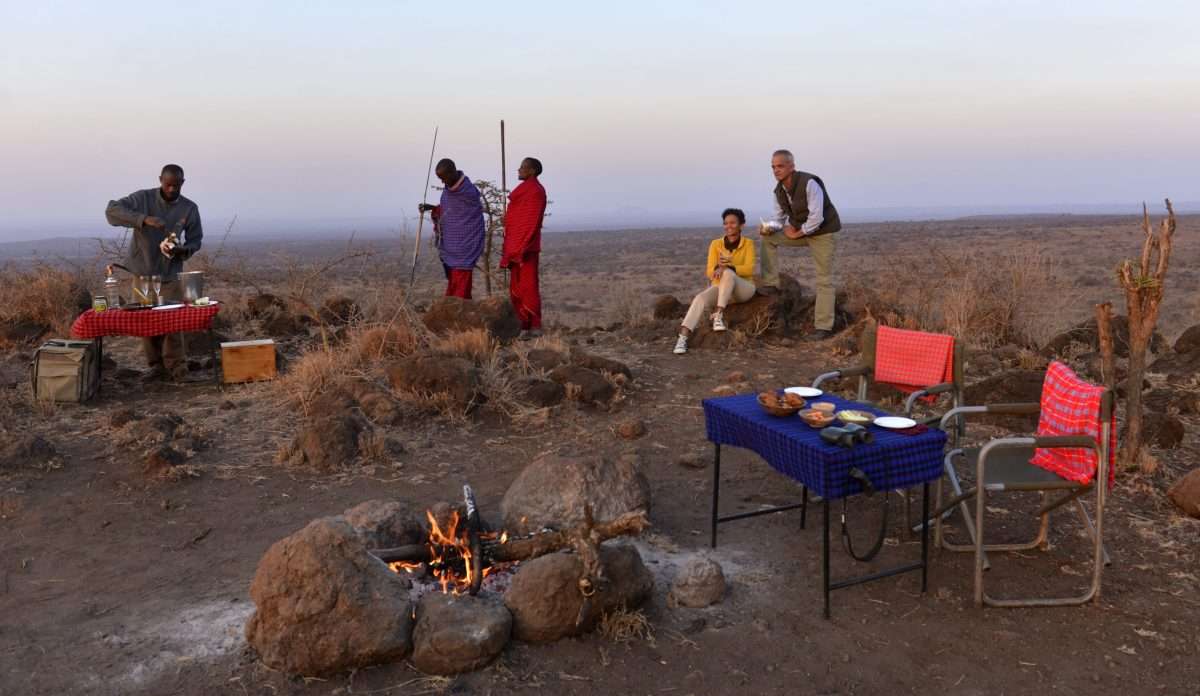 Sundowner Elerai Camp Amboseli National Park Africa Kenya Safaris scaled